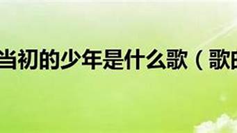 你已不是当初的少年是什么歌_花开花落你已不是当初的少年是什么歌